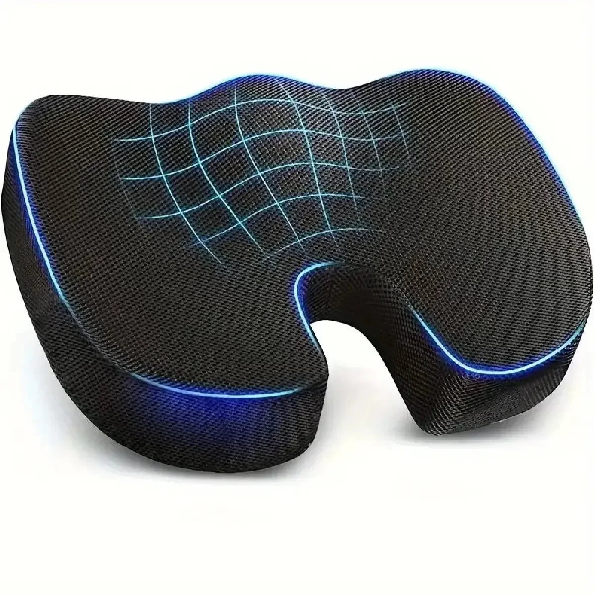 Car Booster Cushion Ergonomic Seat Cushion U-Shaped Memory Foam Rebound Tailbone Cushion Office Chair Long-Term Sitting Cushion