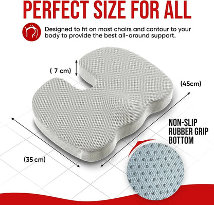 Car Booster Cushion Ergonomic Seat Cushion U-Shaped Memory Foam Rebound Tailbone Cushion Office Chair Long-Term Sitting Cushion