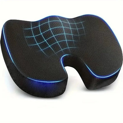 Car Booster Cushion Ergonomic Seat Cushion U-Shaped Memory Foam Rebound Tailbone Cushion Office Chair Long-Term Sitting Cushion